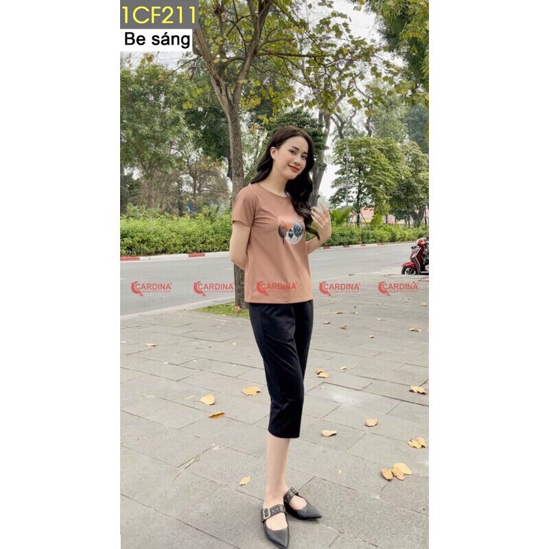 Đồ Bộ Nữ 𝐂𝐀𝐑𝐃𝐈𝐍𝐀 In Hình Trái Tim, Quần Lửng Áo Cộc Tay Chât Cotton Cao Cấp 1CF4 | BigBuy360 - bigbuy360.vn