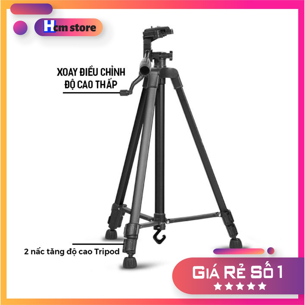 Tripod 3366 Loại Tốt Cho Máy Ảnh, Điện Thoại Vật Liệu Hợp Kim Cao Cấp