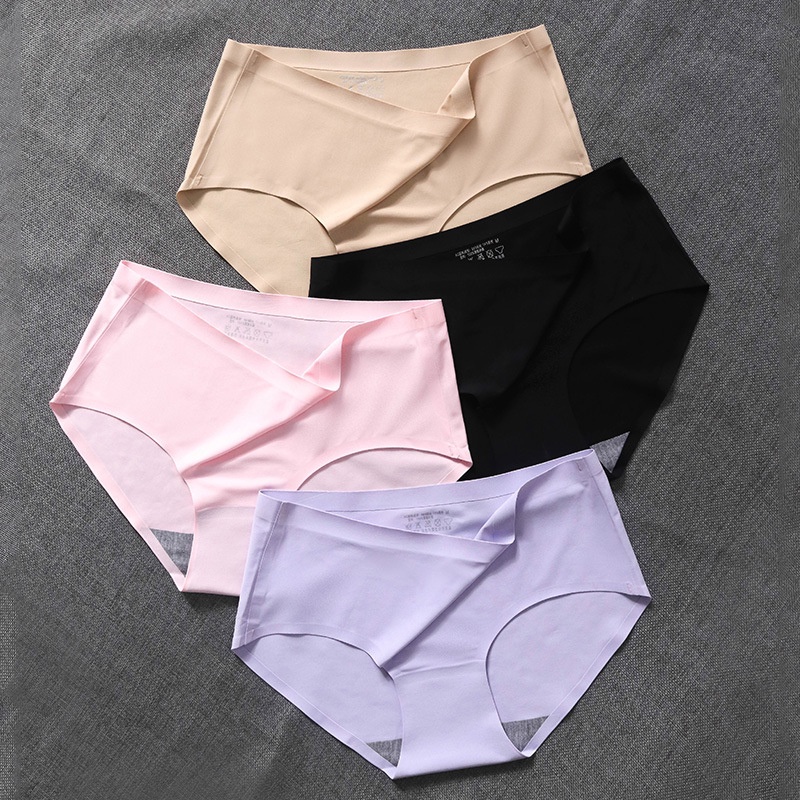 Set 1 / 3 Quần Lót Lụa Siêu Mỏng Không Đường May Plus Size M-XXL
