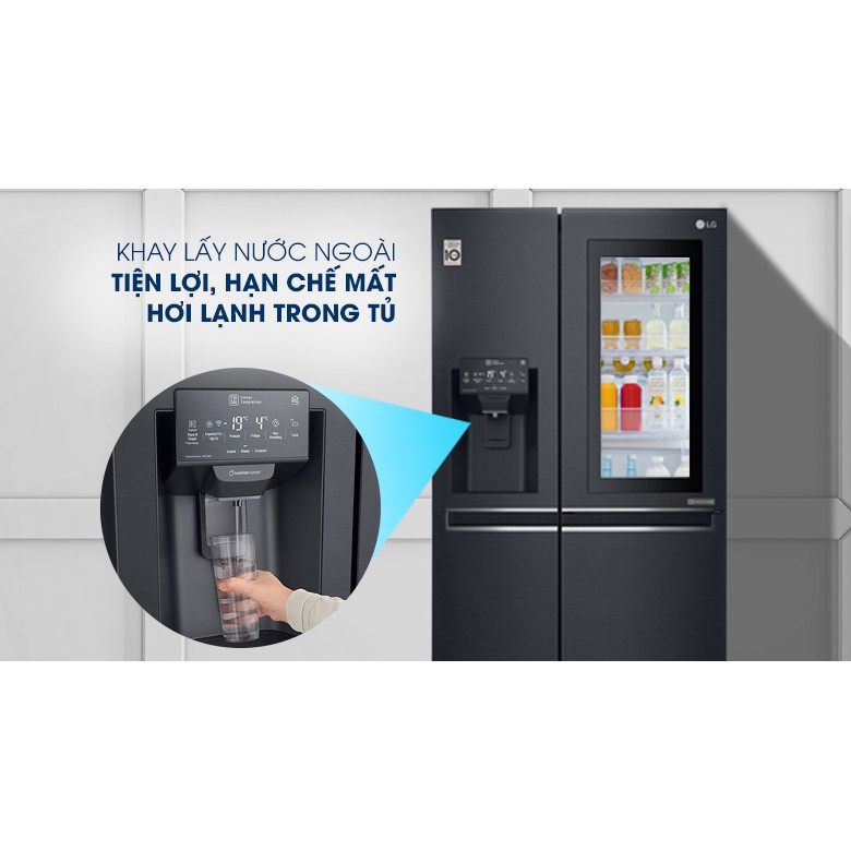 Tủ lạnh LG Inverter InstaView Door-in-Door 601 lít GR-X247MC - Mới 100%