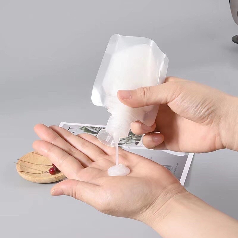 Chai chiết mỹ phẩm -dầu gội sữa tắm SALE Túi đựng mỹ phẩm -du lịch trong suốt mini chống 30ml/ 50ml/ 100ml
