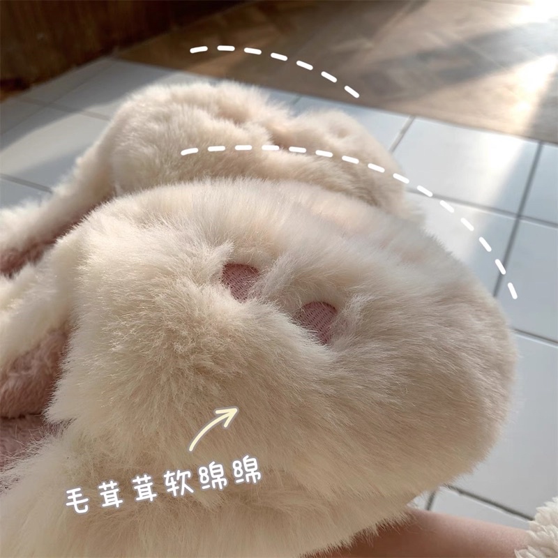 Dép bông  cute đế xốp chống trơn đi được cả ngoài đường