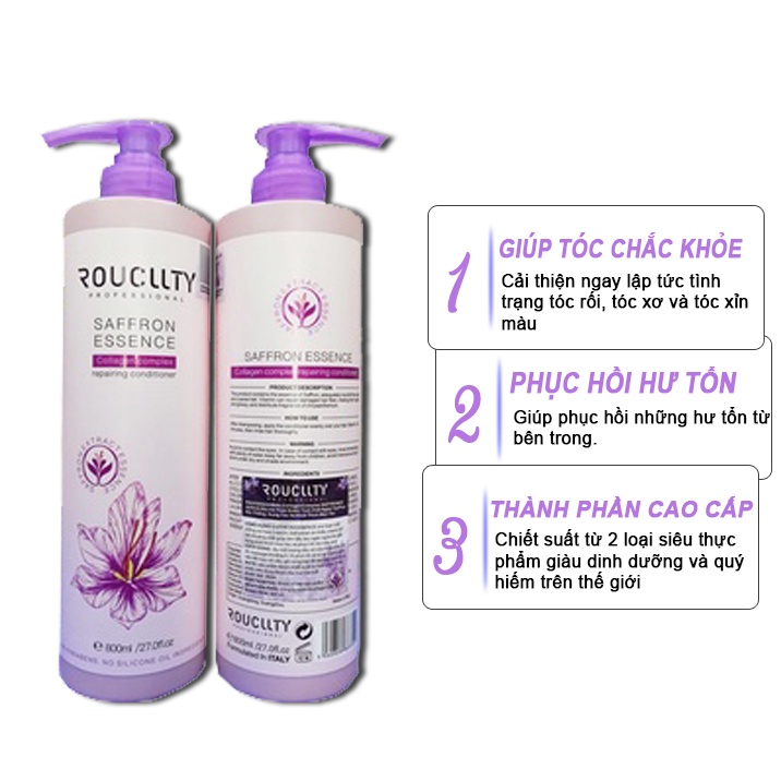Dầu Gội Thảo Dược ROUCLLTY 800ml  Kí.ch Thí.ch Mọc Tóc Sạch Gàu Suôn Mượt Lưu Hương Lâu