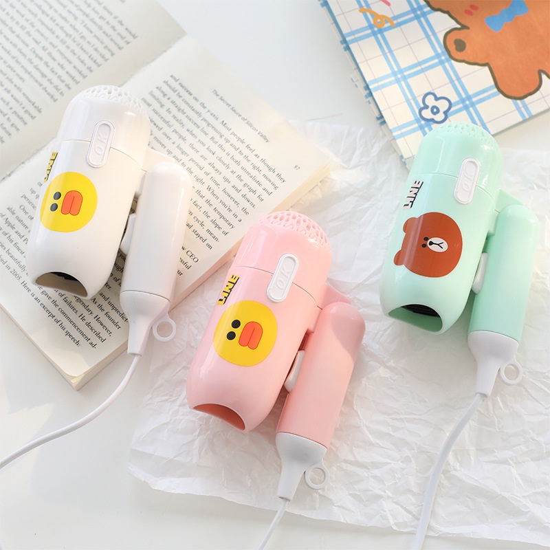 Máy sấy tóc MINI họa tiết GẤP GỌN tiện lợi 450W