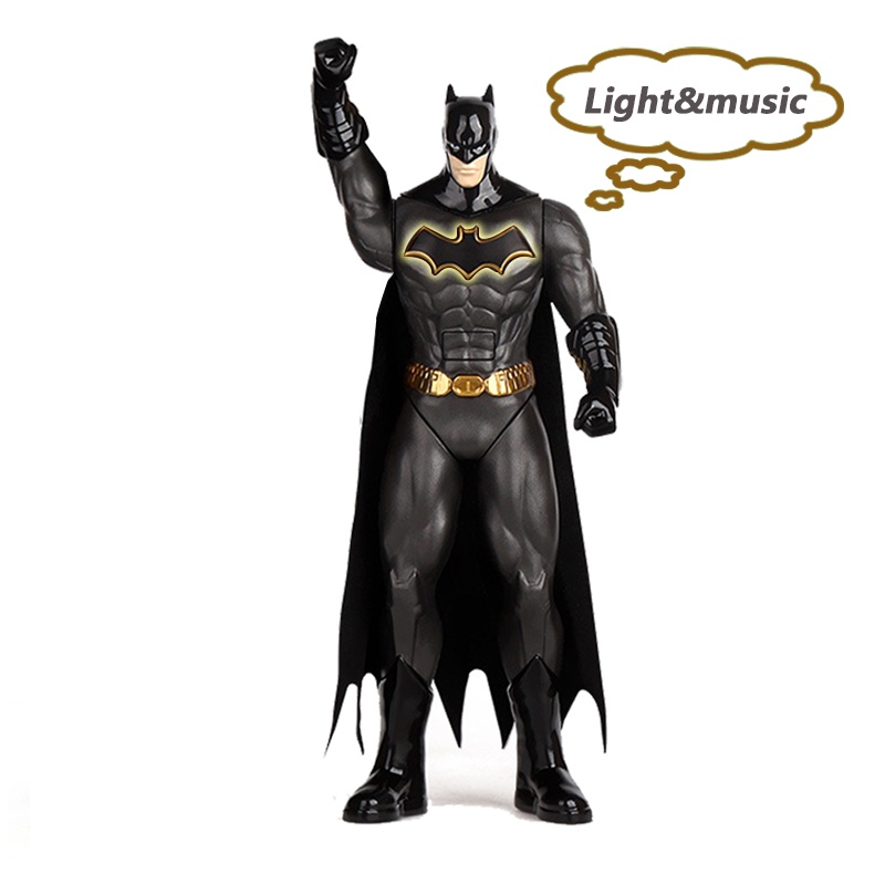 Mô Hình Nhân Vật Siêu Anh Hùng Người Dơi Superman Flashman 32Cm Có Nhạc Dùng Làm Quà Tặng Sinh Nhật Cho Bé Trai
