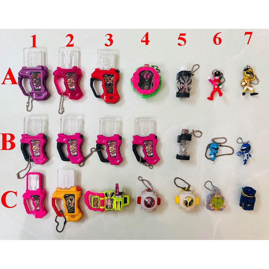 Móc khóa 2nd Gashat Eycon nhân vật Kamen Rider Sentai các loại.