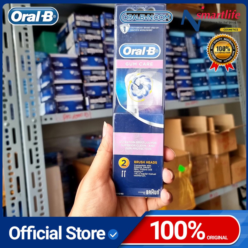 Đầu bàn chải điện Oral B thay thế PRECISION lông dài ngắn khác nhau, làm sạch bề mặt răng tối đa, tan mảng bám