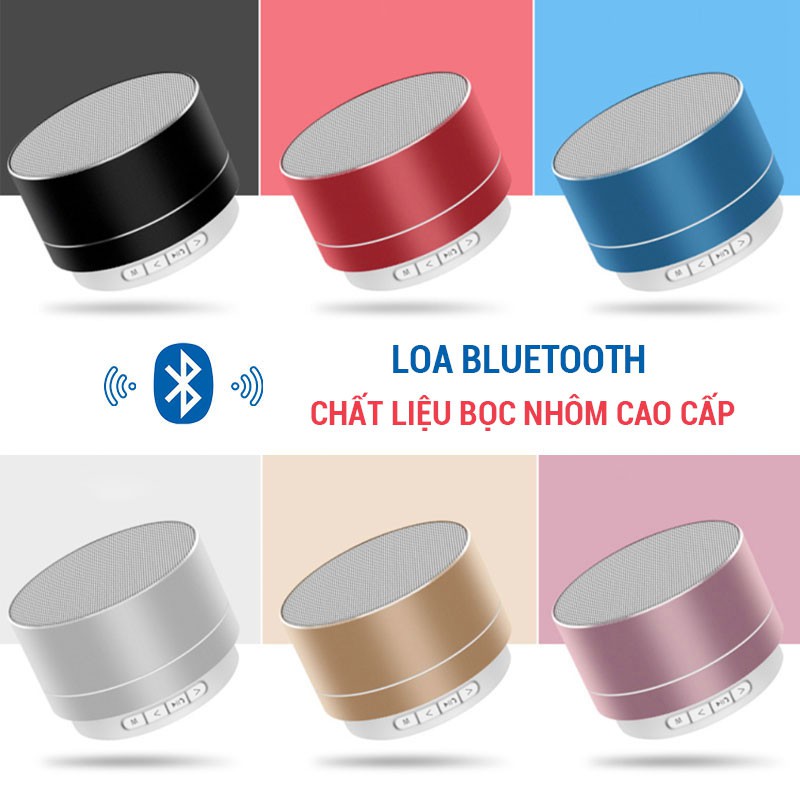 [HÀNG CÓ SẴN] Loa Bluetooth A10 Mini Vỏ Nhôm Di Động Hỗ Trợ Thẻ Nhớ Giá Sỉ