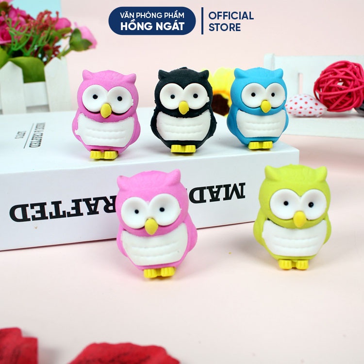 Tẩy bút chì hình cú mèo, đồ dùng học tập dễ thương cute giá rẻ làm quà tặng học sinh văn phòng phẩm T07