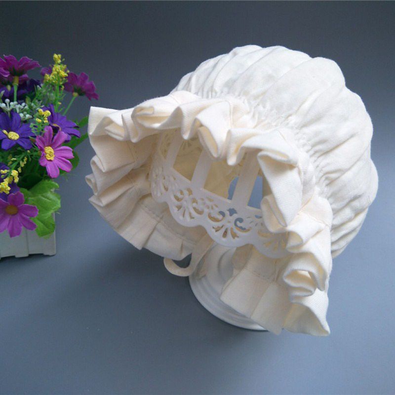 Mũ Cotton Màu Trắng Phong Cách Vintage Thời Trang Xuân Hè Cho Bé Gái