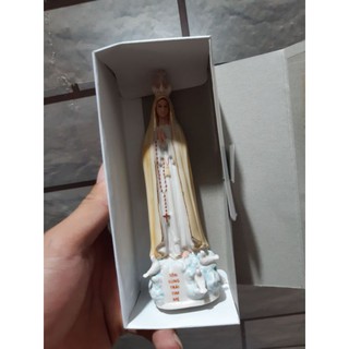 Tượng Đức Mẹ Fatima gốm sứ cao 15cm