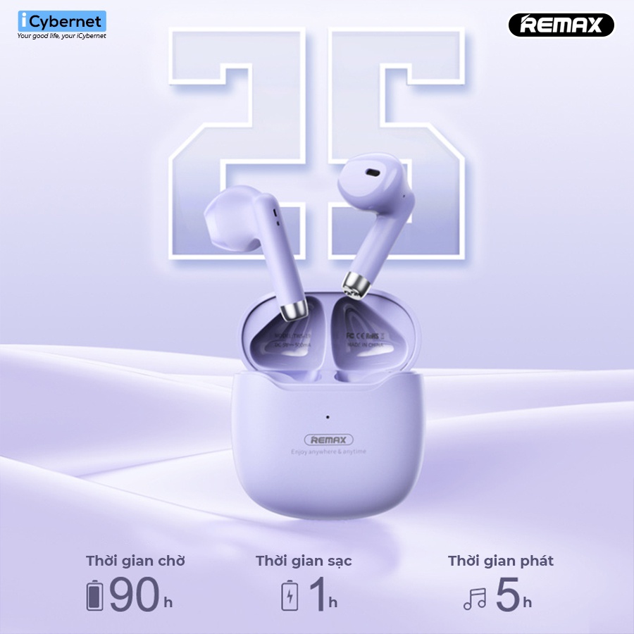 Tai nghe Bluetooth True Wireless Remax TWS-19 - Hàng Chính Hãng