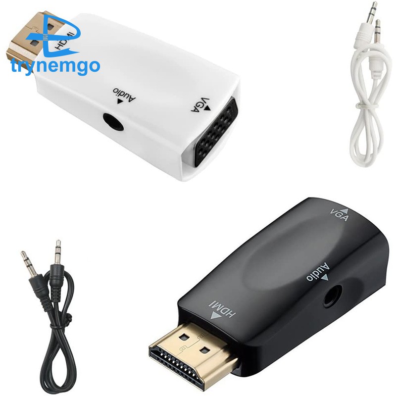 Bộ 2 Đầu Chuyển Đổi Hdmi Sang Vga Kèm Cáp Âm Thanh