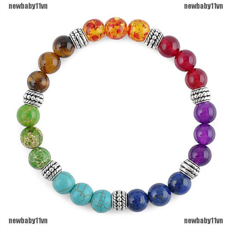 Vòng đá 7 hạt Chakra độc đáo thời trang dành cho nữ