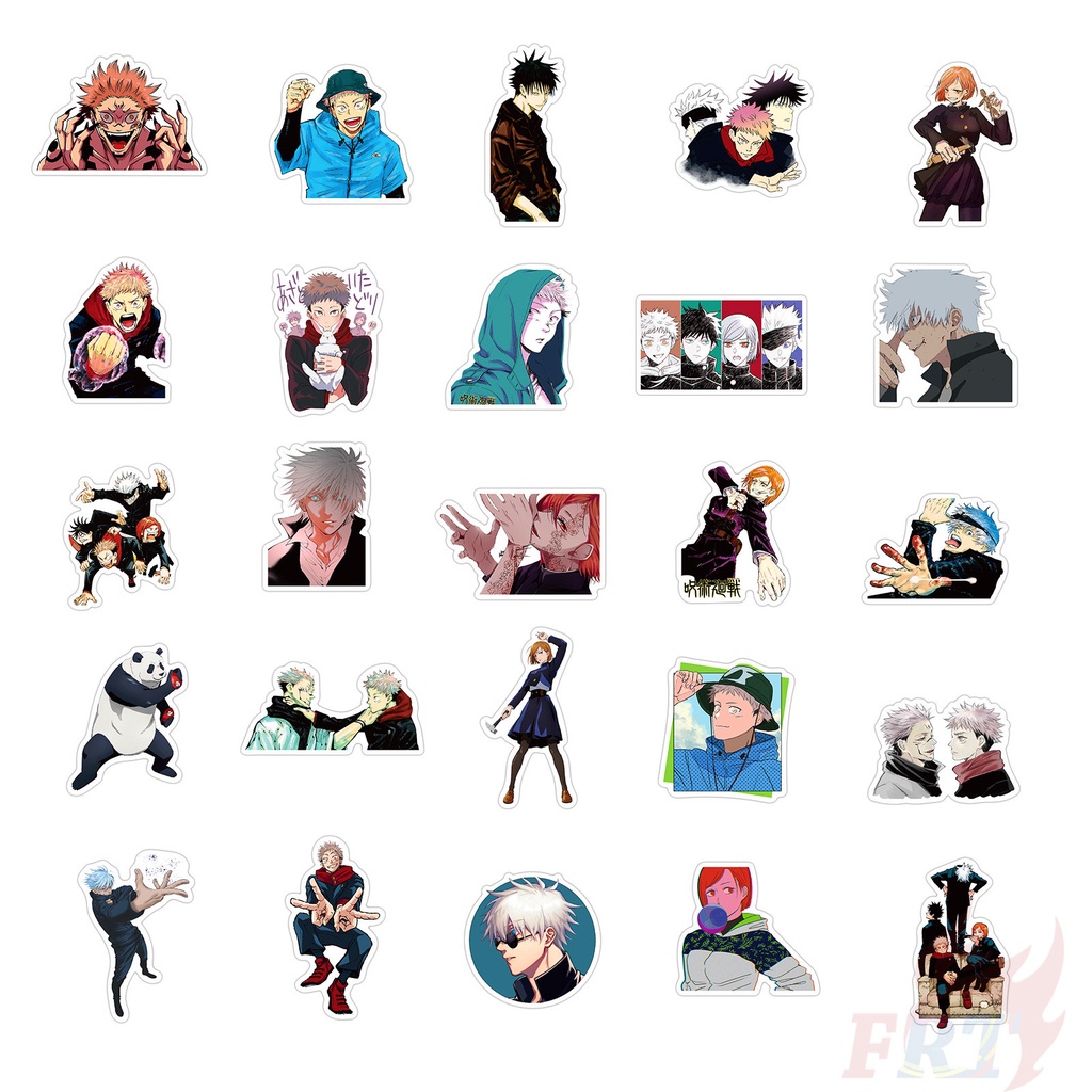Bộ 100 miếng hình dán họa tiết jujutsu kaisen anime yuji itadori chống thấm nước chủ đề A DIY