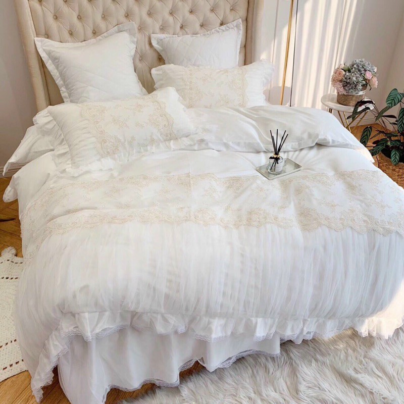 lụa ren vàng công chúa