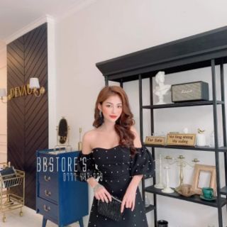 Đầm bẹt vai đen