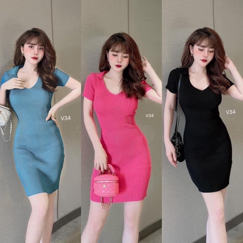 Đầm body cổ tim siêu xinh. chất liệu đẹp co giãn tốt kiểu hàng quốc