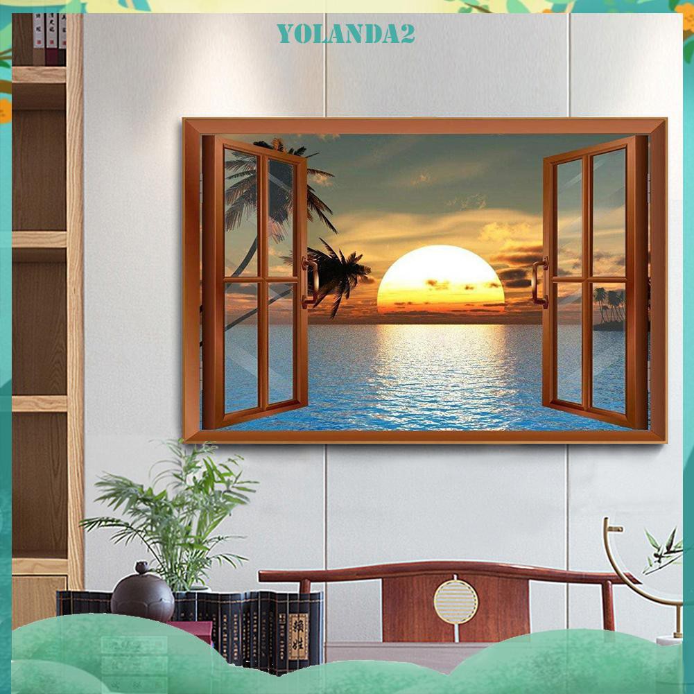 Bộ Tranh Đính Đá 5d Tự Làm Hình Cửa Sổ Độc Đáo