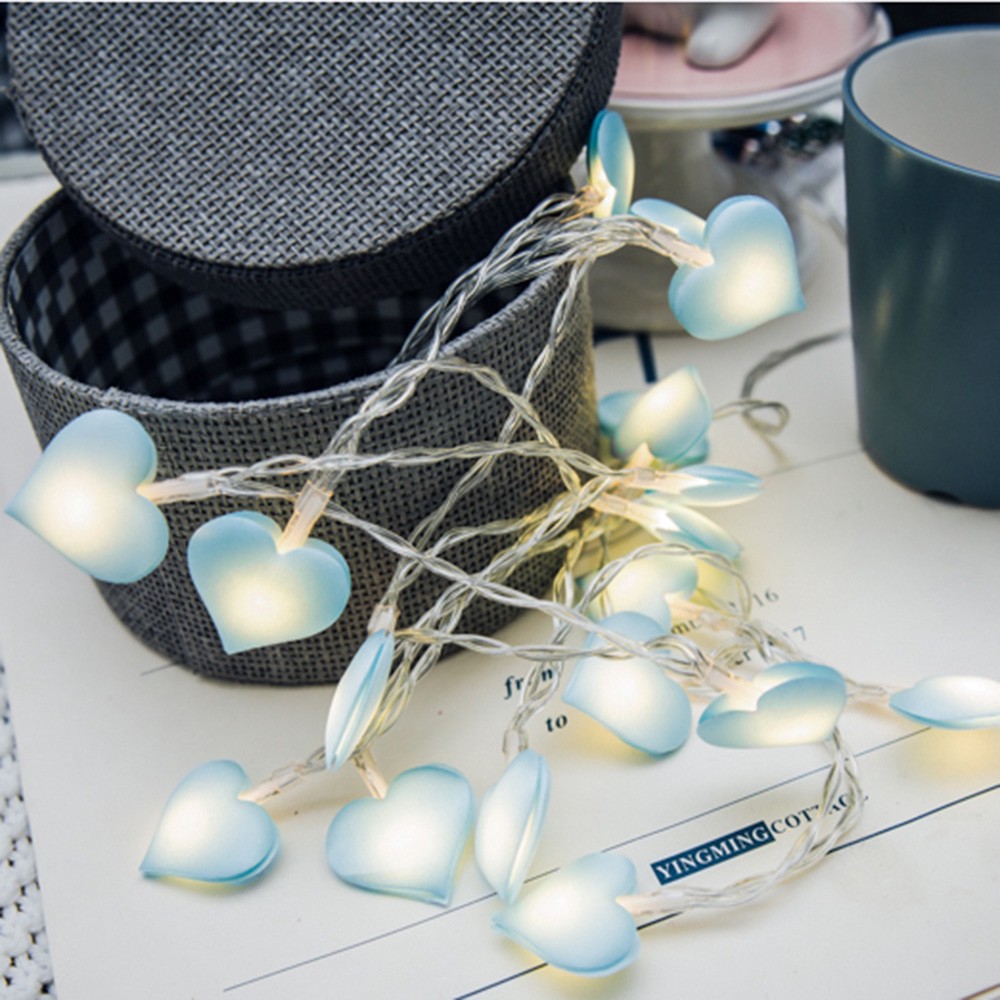 Đèn LED hình trái tim 3 mét 20 đèn trang trí nhà