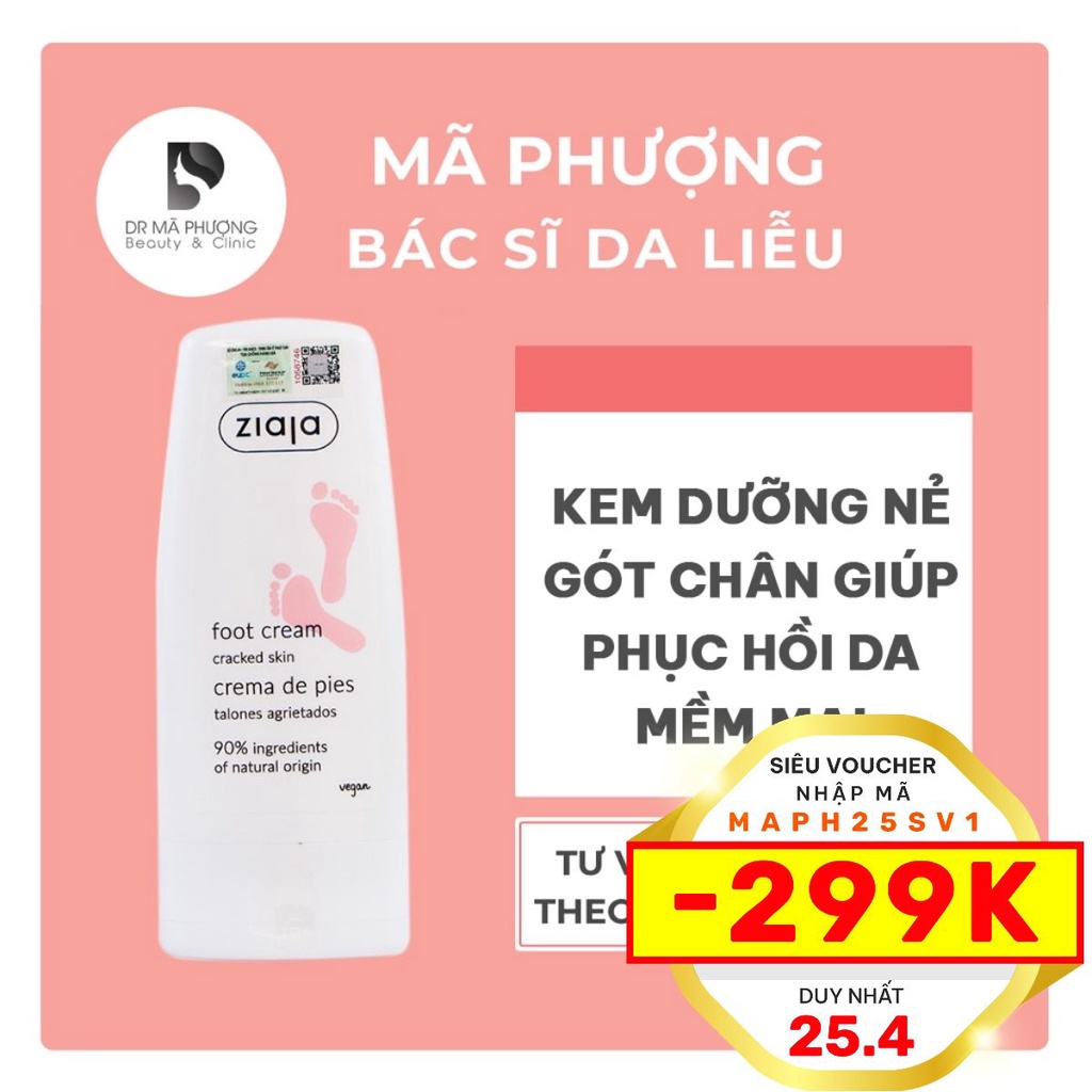 [CHÍNH HÃNG] Kem bôi NỨT NẺ GÓT CHÂN ZIAJA