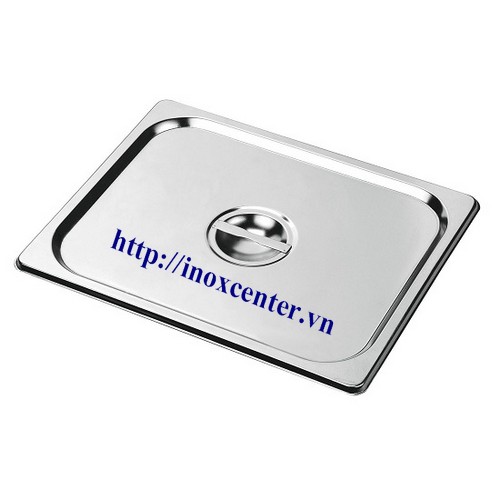 Khay buffet inox có lỗ 1/2 - Khay inox đựng thức ăn nhà hàng, khách sạn  - Hộp đựng thực phẩm