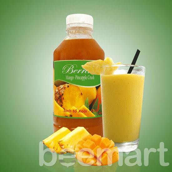 Sinh tố xoài dứa (Mango &amp; pineapple crush) Berrino 1L