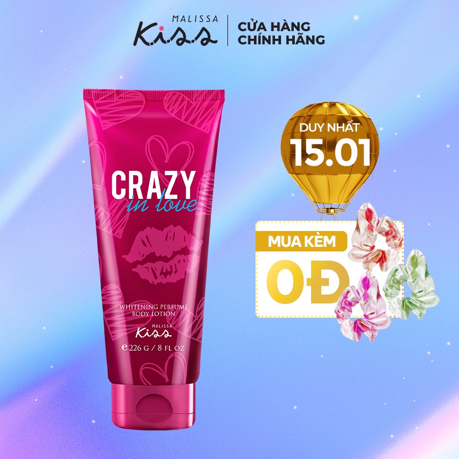 Sữa Dưỡng Trắng Da Toàn Thân Hương Nước Hoa Crazy In Love 226g