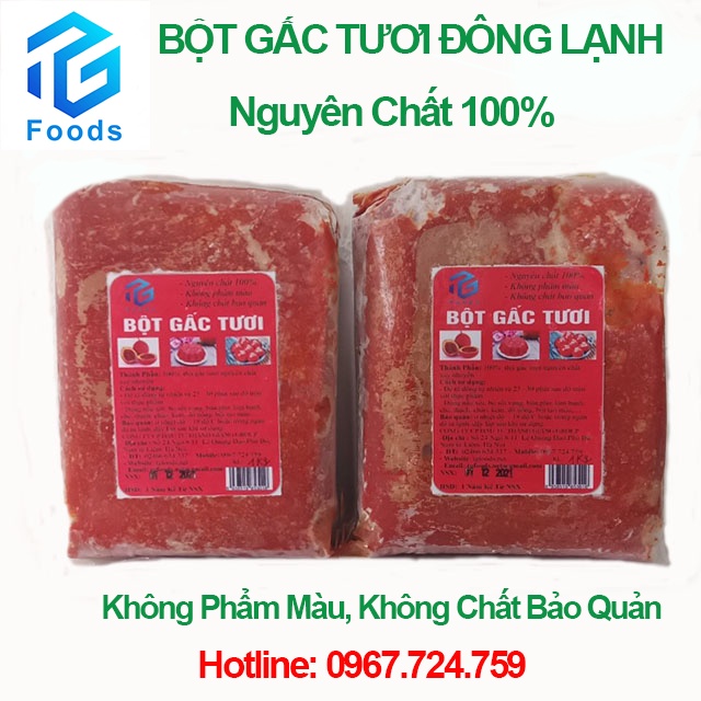 Bột Gấc Tươi Đông Lạnh Tgfoods Túi 1kg, Nấu Xôi,Làm Bánh Siêu Ngon
