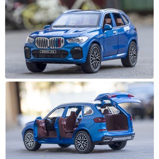 Mô hình xe ô tô BMW X5 tỉ lệ 1:32 xe bằng kim loại mở các cửa có âm thanh và đèn xe đồ chơi trẻ em