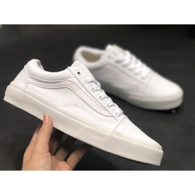 Giày V old skool trắng full all white