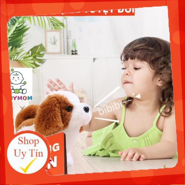 FREE SHIP Đồ chơi chó bông con chạy pin biết đi, biết kêu, vẫy đuôi xinh