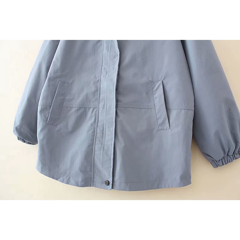 Plus Size XL-4XL Women's Autumn Winter Clothing Solid Zip Up Jackets Casual Outerwear Oversize Tops | BigBuy360 - bigbuy360.vn