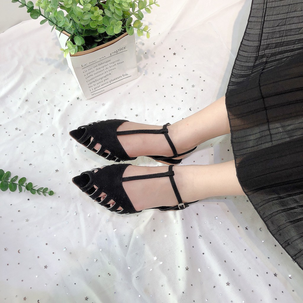 GIÀY SANDAL BÍT MŨI MOE MOE RỌ 1P VNXK
