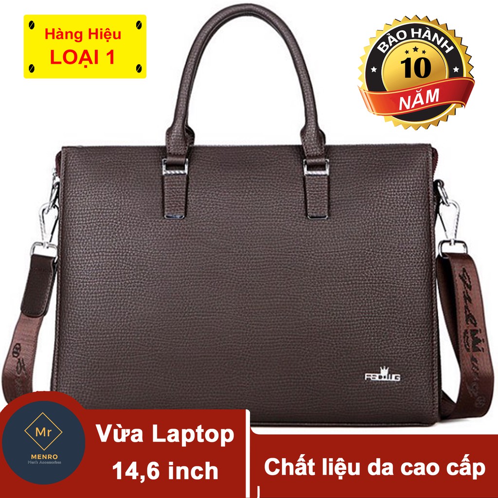Túi xách nam cao cấp CDN43 Chất liệu DA CAO CẤP ĐỰNG VỪA LAPTOP 14 INCH