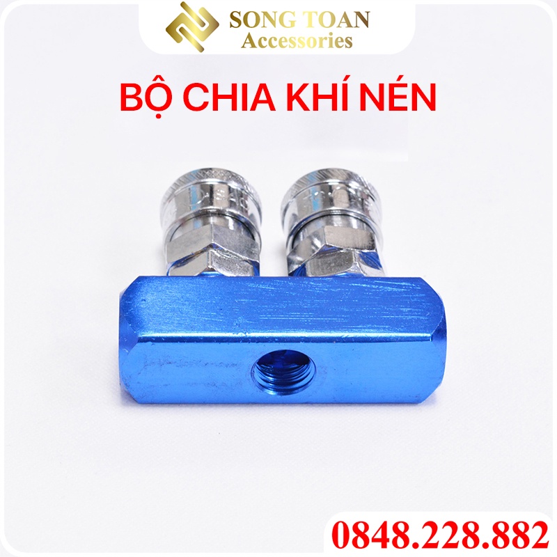 Đầu Chia Khí Nén & Đầu Vuông SML SMT SMM SMX - Có Đầu Cái Trục Bi Kèm Theo Phân Loại Chia 2 3 4 5 - Ren Trong 13