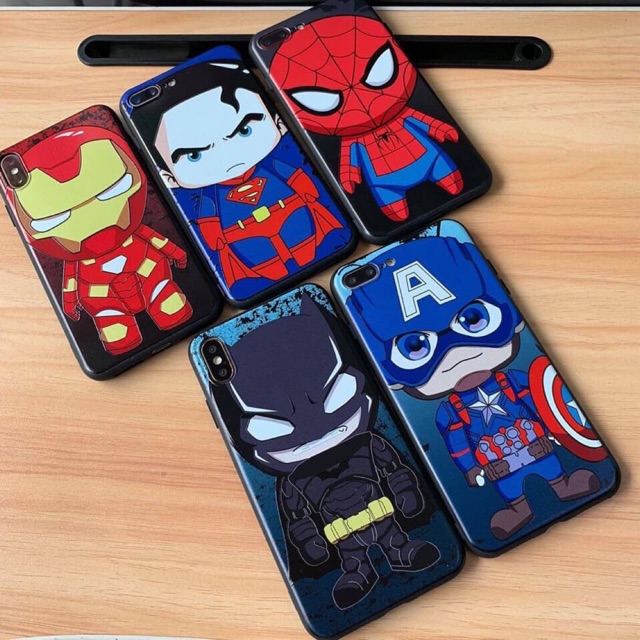 Ốp lưng in nổi avenger siêu cute