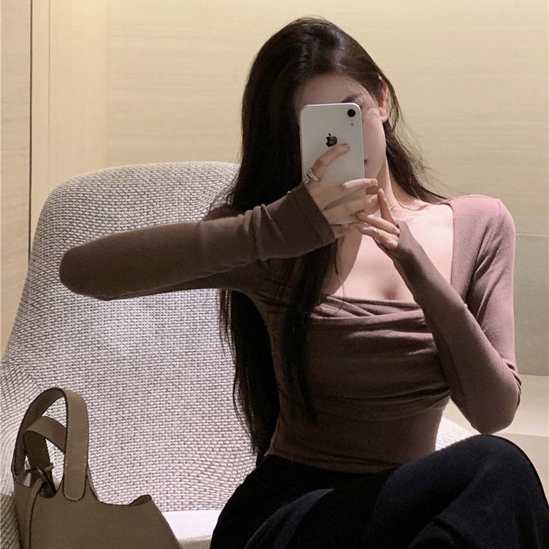 Áo Thun Tay Dài Form Ôm Kiểu Dáng Quyến Rũ