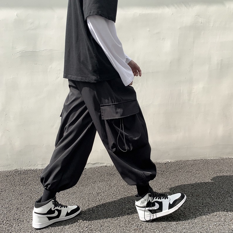 【S-3XL】Quần Túi lớn dáng rộng phong cách Hip hop thời trang cho nam