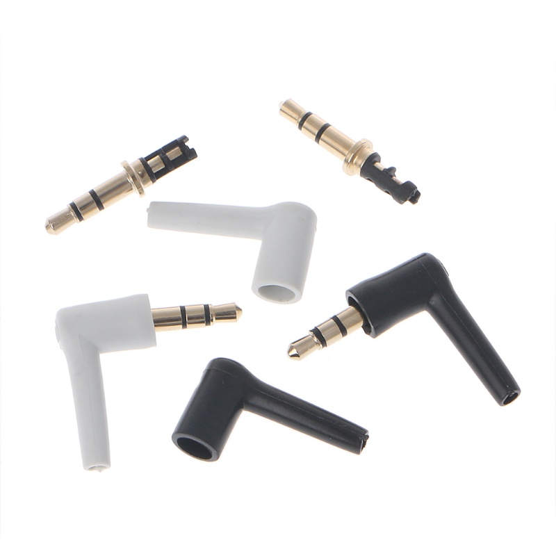 Bộ 10 Cây Cắm Mạ Vàng 3 / 4 Cực 3.5mm 90 Chất Lượng Cao° Giắc Cắm Tai Nghe Mini Chuyên Dụng Chất Lượng Cao
