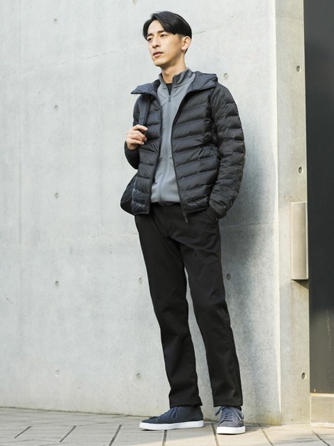 Áo phao lông vũ nam có mũ Uniqlo Nhật