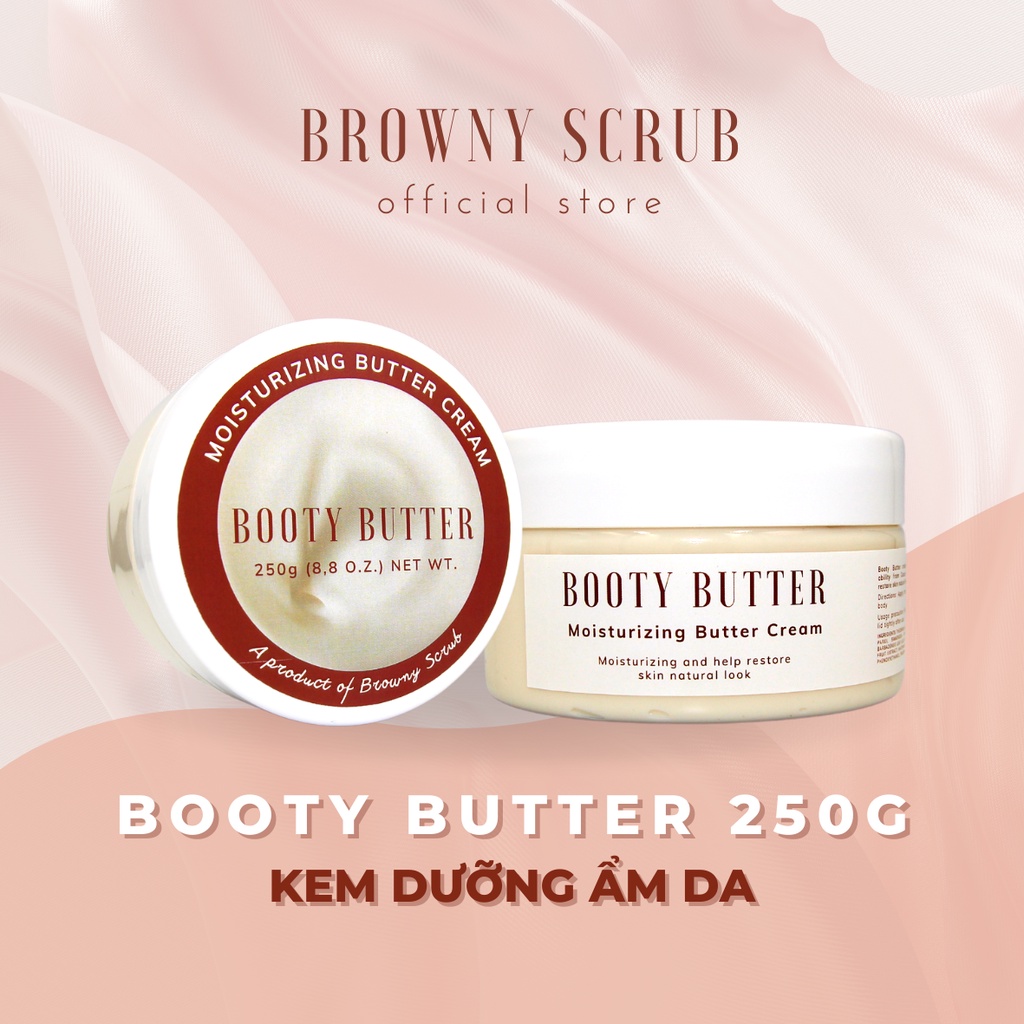 Kem dưỡng ẩm body cream BOOTY BUTTER giúp da căng bóng mềm mượt, ngừa rạn, đều màu da handmade