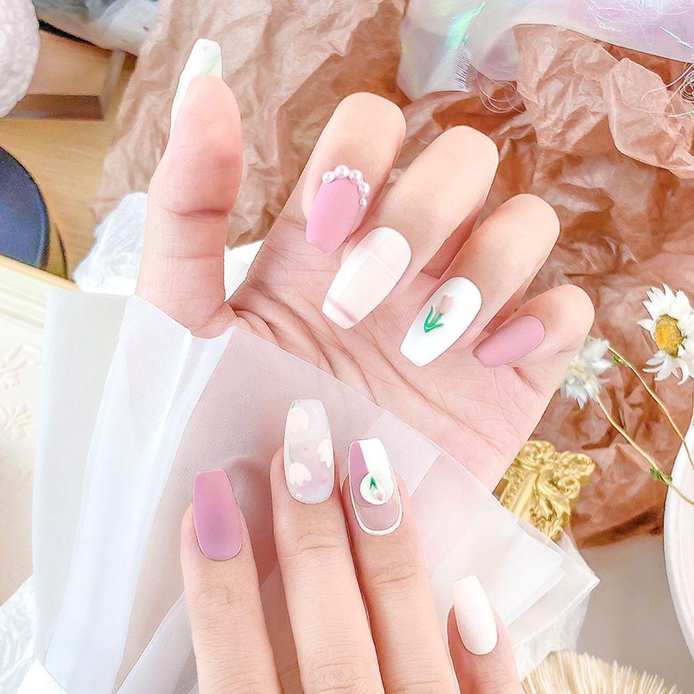 Phụ Kiện Trang Trí Móng Tay Họa Tiết Gấu Hoạt Hình Màu Cầu Vồng Dễ Thương DIY