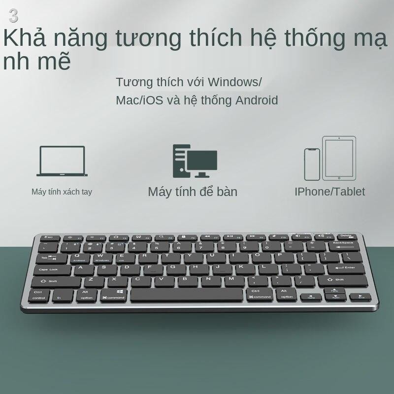 ♈❈Obeidi Bộ bàn phím và chuột không dây Bluetooth phù hợp với máy tính bảng Apple Android ba chế độ