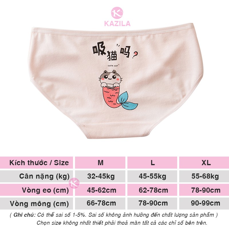 [Mã WASTDEP giảm 5K đơn bất kì] Quần lót Teen nữ dễ thương hình động vật, Quần lót nữ cotton kháng khuẩn Kazila QLT5 | BigBuy360 - bigbuy360.vn