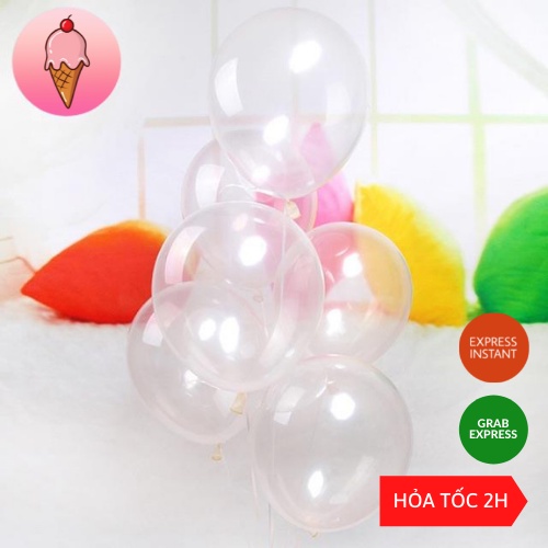 Bóng Tròn 12 Inch Trong Suốt Cao Su Cao Cấp Trang Trí Sinh Nhật Party - K107