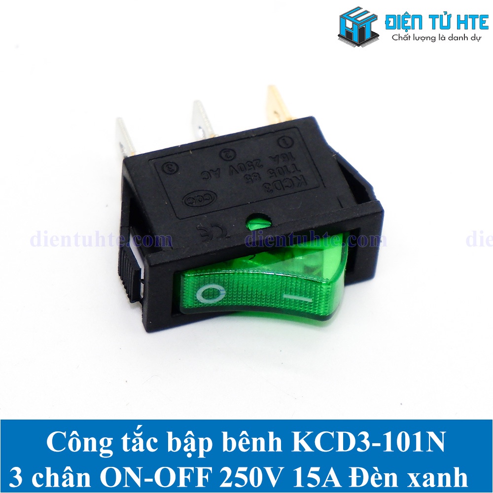 Công tắc bập bênh KCD3 16A có đèn