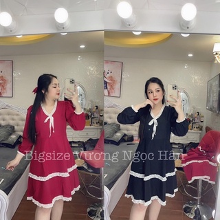 Sp331688... đầm tay dài phối lưới bi bigsize