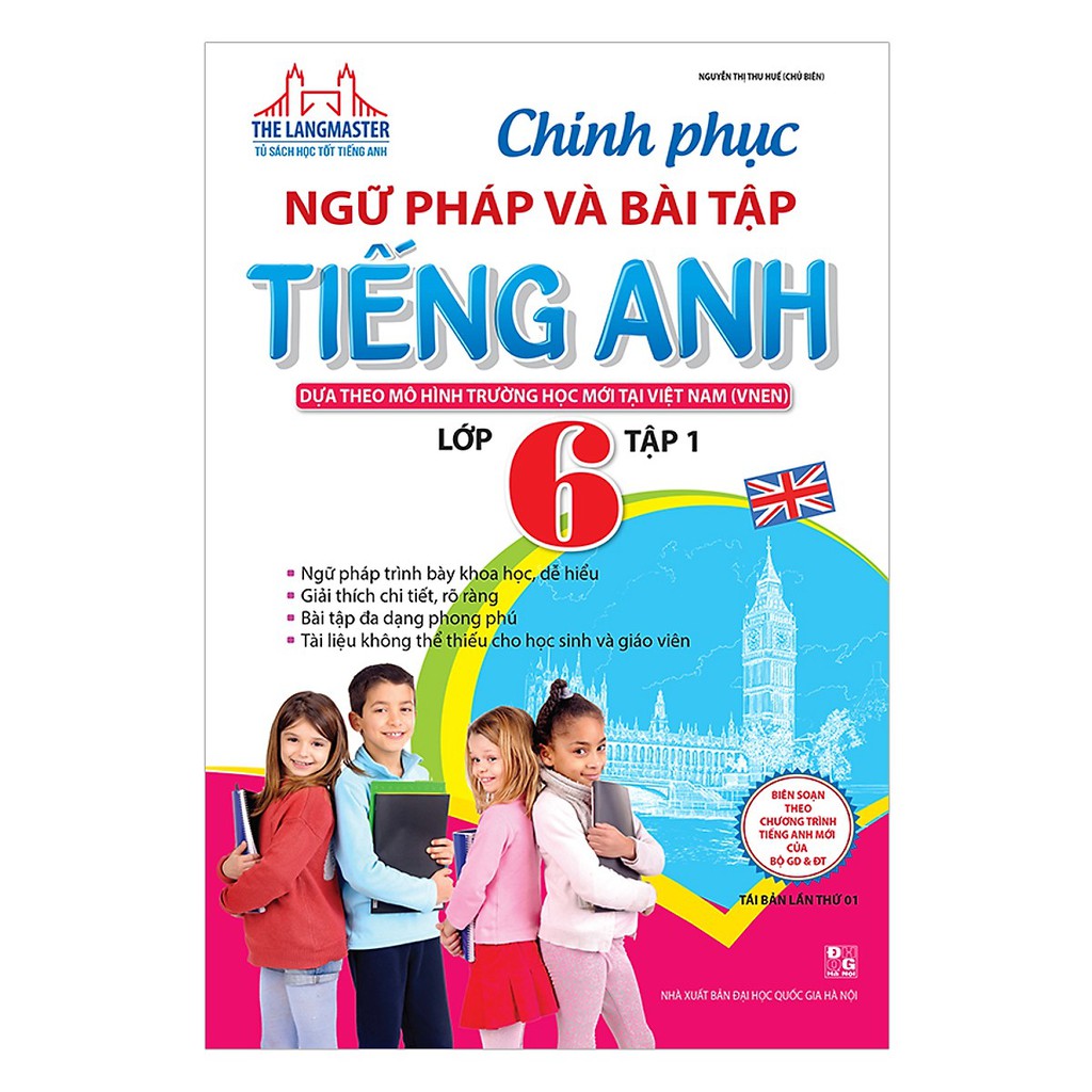 Sách - Combo Chinh Phục Ngữ Pháp Và Bài Tập Tiếng Anh Lớp 6 tập 1 + tập 2