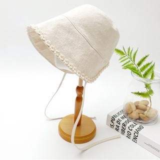 Nón viền hoa nữ tính Modleaf Charming hat Hàn Quốc